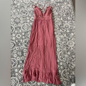 Birch and stone long dress